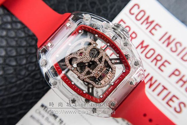 Richard Mille e理查徳米勒 RM052系列 最新鬼頭升級版 顱骨系列 原裝透明殼 理查徳米勒高端男士全自動機械腕表  hds1449